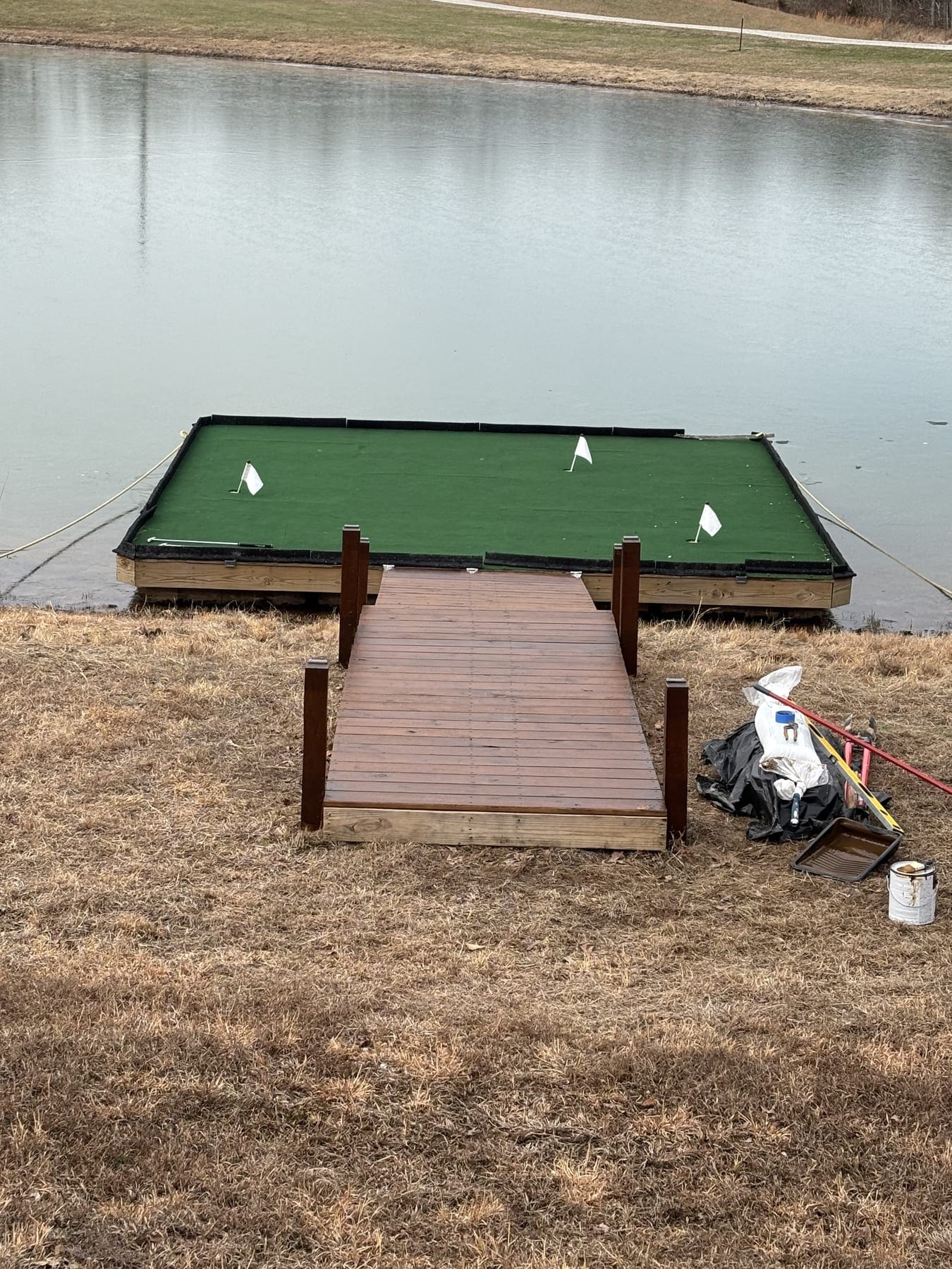 Custom backyard putting green built in Somerset, KY